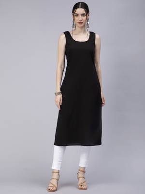 Black embroidered georgette chikankari-kurtis 5