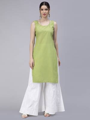 Green embroidered georgette chikankari-kurtis 5