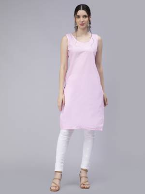 Pink embroidered georgette chikankari-kurtis 5