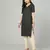 Black woven cotton cotton-kurtis