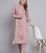 Women purple kurta with trouser