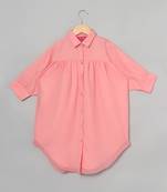 Loose Fit Tunic For Girls In Georgette Fabric With Lining