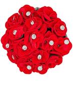 DIAN Red Full Bun Juda Maker Flower Gajra Hair Accessories, Artificial Juda Hair Accessories