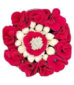 DIAN Pink & White Full Bun Juda Maker Flower Gajra Hair Accessories, Artificial Juda Hair Accessories