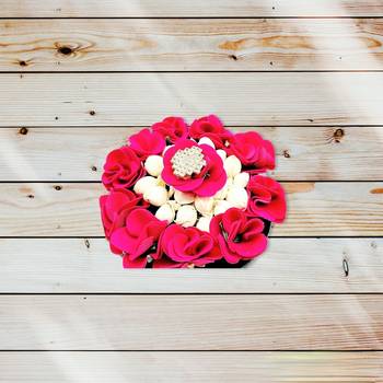 DIAN Pink & White Full Bun Juda Maker Flower Gajra Hair Accessories, Artificial Juda Hair Accessories 3
