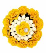 DIAN Yellow & White Full Bun Juda Maker Flower Gajra Hair Accessories, Artificial Juda Hair Accessories