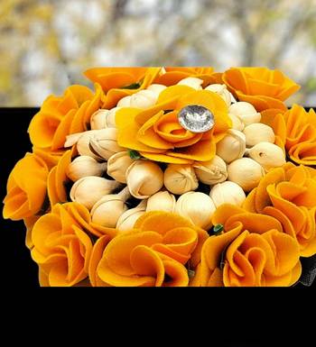 DIAN Yellow & White Full Bun Juda Maker Flower Gajra Hair Accessories, Artificial Juda Hair Accessories 3