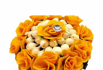 DIAN Yellow & White Full Bun Juda Maker Flower Gajra Hair Accessories, Artificial Juda Hair Accessories 4