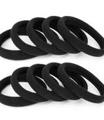 DIAN Pack of 10 Black Hair Rubber Bands, Ponytail Holders, Hair Accessories for Women