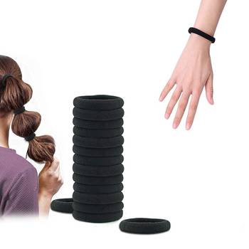 DIAN Pack of 12 Black Hair Rubber Bands, Ponytail Holders, Hair Accessories for Women 4