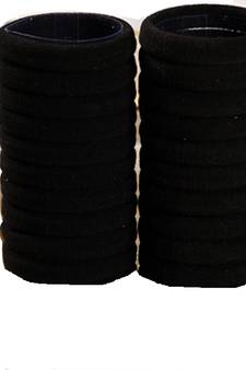 DIAN Pack of 20 Black Hair Rubber Bands, Ponytail Holders, Hair Accessories for Women