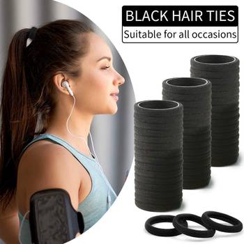 DIAN Pack of 20 Black Hair Rubber Bands, Ponytail Holders, Hair Accessories for Women 3