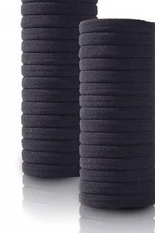 DIAN Pack of 30 Black Hair Rubber Bands, Ponytail Holders, Hair Accessories for Women