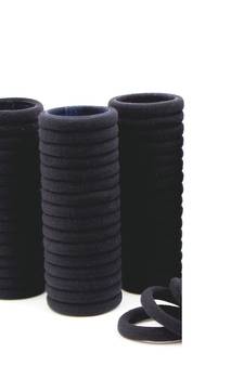 DIAN Pack of 50 Black Hair Rubber Bands, Ponytail Holders, Hair Accessories for Women