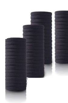DIAN Pack of 60 Black Hair Rubber Bands, Ponytail Holders, Hair Accessories for Women