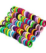 DIAN Assorted Pack of 100 Assorted Hair Rubber Bands, Ponytail Holders, Hair Accessories for Women