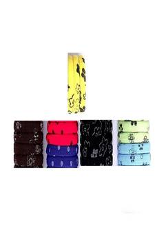 DIAN Assorted Pack of 15 Print Assorted Hair Rubber Bands, Hair Accessories for Women