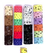 DIAN Assorted Pack of 100 Print Assorted Hair Rubber Bands, Ponytail Holders