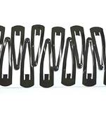 DIAN Shine Black Metal Pack of 12 Tic-Tac Pins, Hair Accessories for Women, Teens and Girl