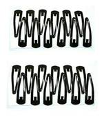 DIAN Matte Black Metal Pack of 24 Tic-Tac Pins, Hair Accessories for Women, Teens and Girl