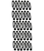 DIAN Matte Black Metal Pack of 60 Tic-Tac Pins, Hair Accessories for Women, Teens and Girl