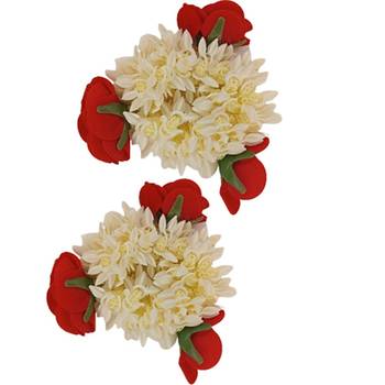 DIAN Pack of 2 Artificial Gajra Hair Accessories Rubber Band for Women 1