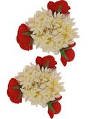 DIAN Pack of 2 Artificial Gajra Hair Accessories Rubber Band for Women