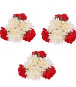 DIAN Pack of 3 Artificial Gajra Hair Accessories Rubber Band for Women