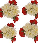 DIAN Pack of 4 Artificial Gajra Hair Accessories Rubber Band for Women