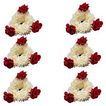 DIAN Pack of 6 Artificial Gajra Hair Accessories Rubber Band for Women 1