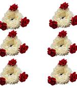 DIAN Pack of 6 Artificial Gajra Hair Accessories Rubber Band for Women