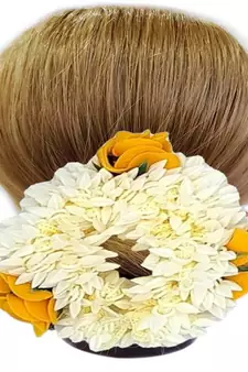 DIAN Pack of 6 Artificial Gajra Hair Accessories Rubber Band for Women