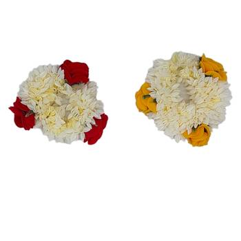 DIAN Pack of 2 Artificial Gajra Hair Accessories Rubber Band for Women 1