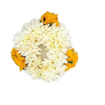 DIAN Pack of 4 Artificial Gajra Hair Accessories Rubber Band for Women 3