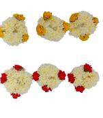 DIAN Pack of 6 Artificial Gajra Hair Accessories Rubber Band for Women