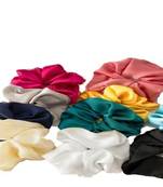 DIAN Assorted Pack of 10 Satin Solid Hair Scrunchies, Hair Accessories for Women, Teens and Girl