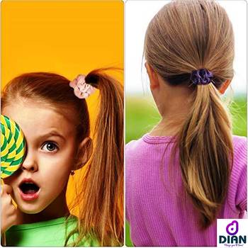 DIAN Assorted Pack of 3 Velvet Solid Hair Scrunchies, Hair Accessories for Women, Teens and Girl 3