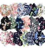 DIAN Assorted Pack of 24 Printed Hair Scrunchies, Hair Accessories for Women, Teens and Girl