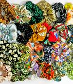 DIAN Assorted Pack of 24 Satin Print Hair Scrunchies, Hair Accessories for Women, Teens and Girl