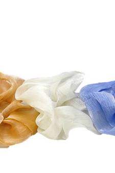 DIAN Assorted Pack of 3 XL Organza Solid Hair Scrunchies, Hair Accessories for Women, Teens and Girl