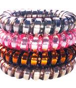 DIAN Assorted Pack of 4 Wire Hair Scrunchies, Ponytail Holder, Hair Accessories for Women