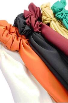 DIAN Assorted Pack of 6 Satin Hair Ribbon Scrunchies, Hair Accessories for Women, Teens and Girl