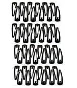 DIAN Shine & Matte Black Metal Pack of 48 Tic-Tac Pins, Hair Accessories for Women, Teens and Girl