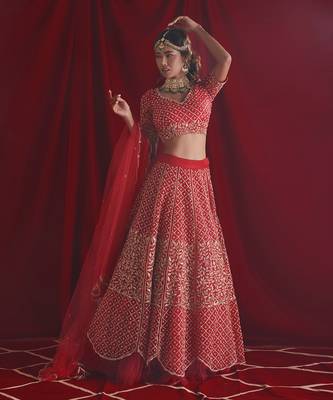 Red Lehenga Set 4