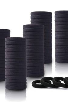 DIAN Assorted Pack of 60 Black and Assorted Hair Rubber Bands, Ponytail Holders