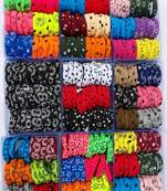DIAN Assorted Pack of 60 Assorted and Print Hair Rubber Bands, Ponytail Holders