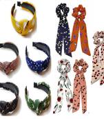 DIAN Assorted Pack of 10 Hair bands, Ponytail Holder, Printed Rubber Band for Women, Teens and Girls