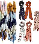 DIAN Assorted Pack of 15 Hair Accessories, Hair Scrunchies, Ponytail Holder Printed for Womens