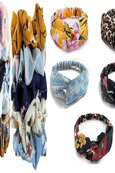 DIAN Assorted Pack of 15 Hair Accessories, Hair Scrunchies & Elastic Head band