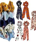 DIAN Assorted Pack of 10 Hair Scrunchies, Ponytail Holder, Rubber Band Printed for Womens